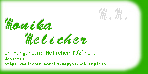 monika melicher business card